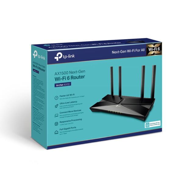 Router Tp-Link AX10 AX1500 Gigabit Doble Banda Wifi 6