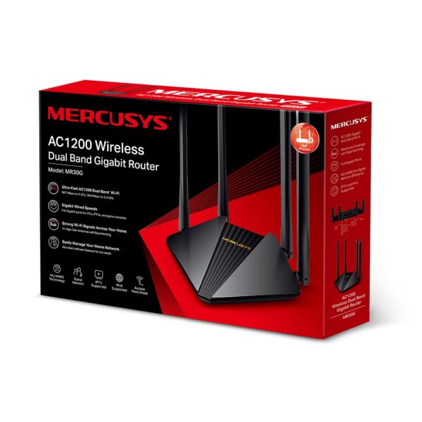 Router Mercusys Gigabit MR30G AC1200 Doble Banda